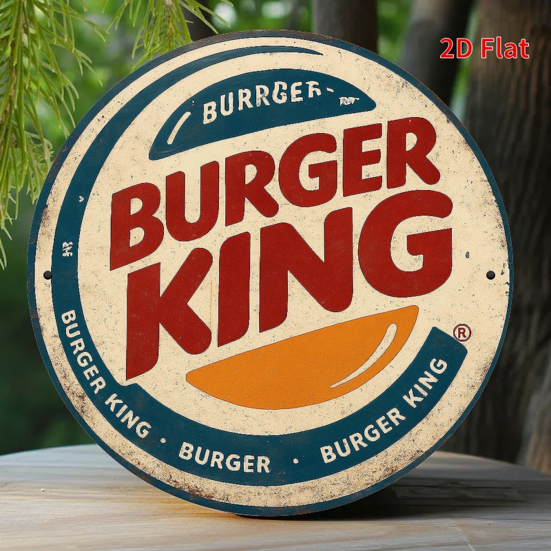 Home Office Logo - Burger King Retro houten logo -