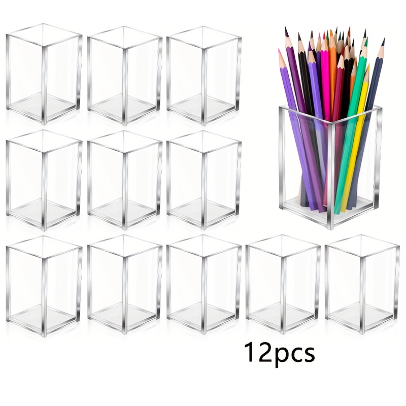 Home Office Work Table - 12 stuks helder acryl make-up borstel