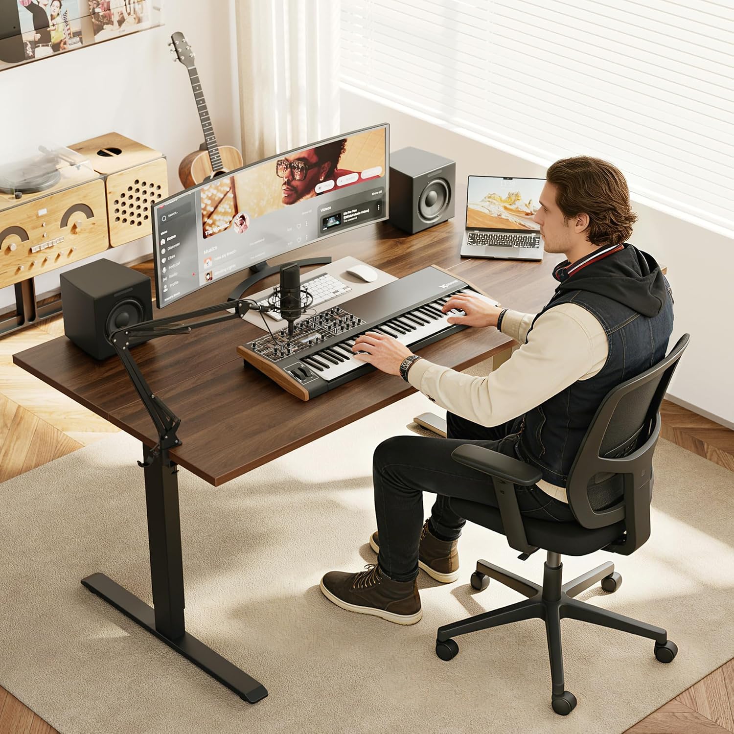 Elektrisch sta-bureau, 55 x 28 - Home Office Work Table recensie en prijs
