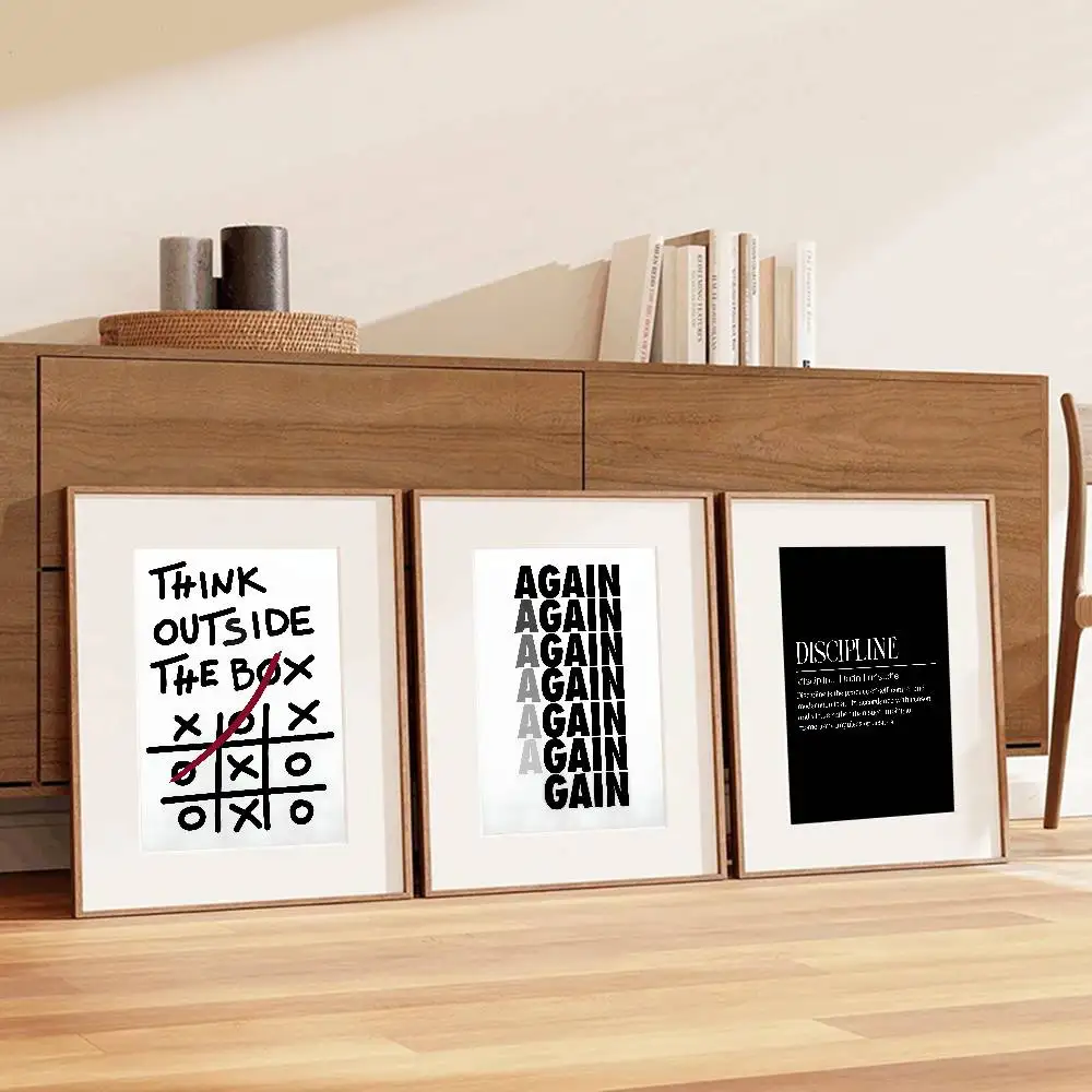 Zwart-wit inspirerende tekst w - Home Office Room Inspiration recensie en prijs