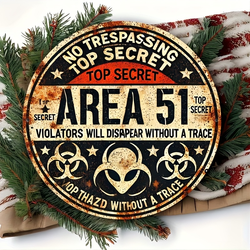 Vintage Area 51 metalen wandbo - Home Office Or recensie en prijs