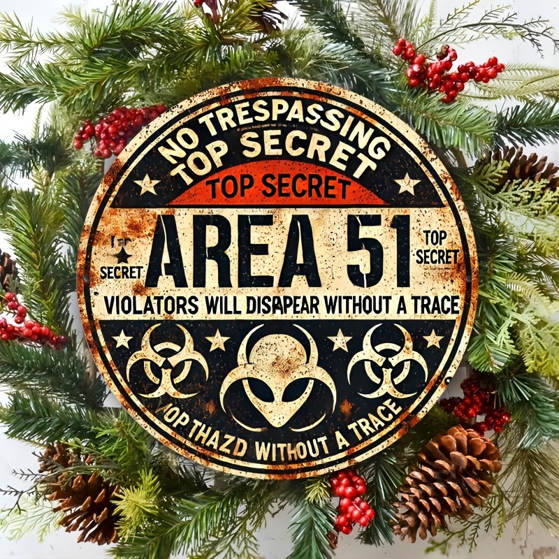 Vintage Area 51 metalen wandbo - Home Office Or recensie en prijs