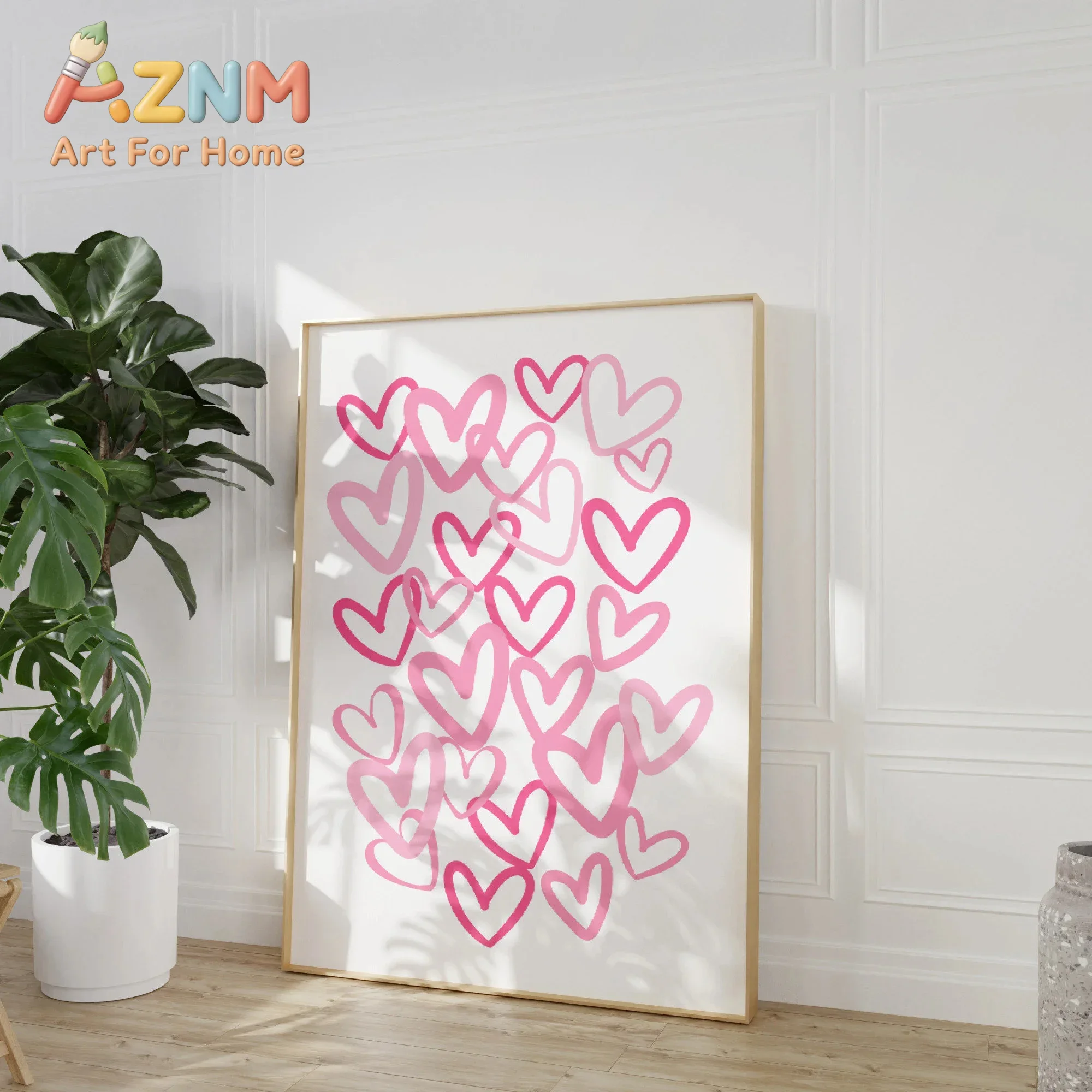 Chique canvasprint met roze li - Home Office Room Inspiration recensie en prijs