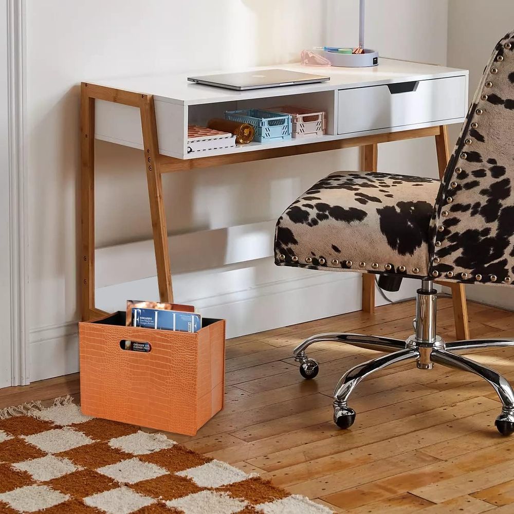 Bruine houten opbergorganizer  - Home Office Or recensie en prijs