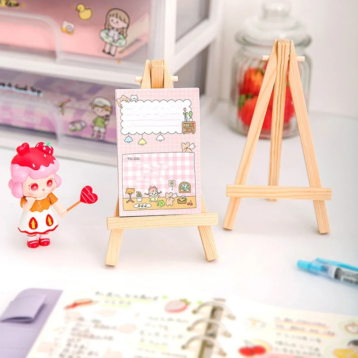 50/10 stks Hout Mini Schilders - Document Holder Stand recensie en prijs